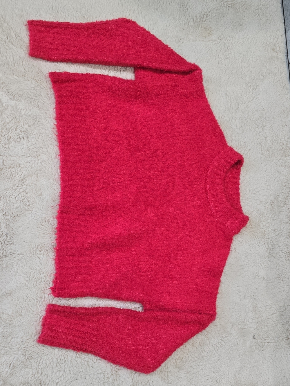 We The Free Red Fuzzy Turtleneck Sweater
